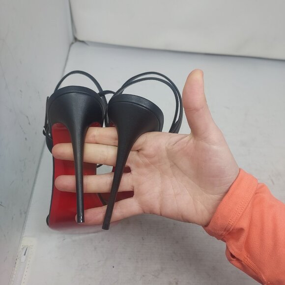 Christian Louboutin Loubigirl Black Ankle Strap Heel Sandal - Picture 11 of 15